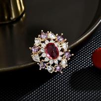 Women's Light Luxury Design Elegant Inlaid Zircon Sunflower Brooch Fashionable And Versatile Niche Design Brooch black