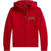 Polo Ralph Lauren Embroidered Full-Zip Hoodie Kids jackets 323A95739-001 L brown