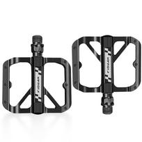 Mountain Road Bicycle Pedal Aluminum Alloy Double DU Pedal Widened Nail Anti-slip Pedal Mtb Pedals Bicycle Accessories black