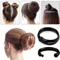 Bun Hair Ties Ponytail Elastic Bands Hair Bun Maker Set for Women, No Crease Soft Comfortable Hair Accessories for Daily Use one size gray