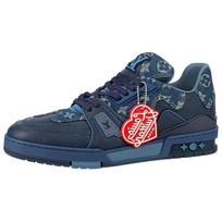 LOUIS VUITTON X Nigo Lv Trainers 'Blue Denim' 1A9IQ1 43 gray