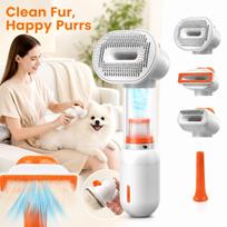 Pet Hair Vacuum Brush for Cats and Dogs, Multi-Functional Household Grooming Comb with Suction for Hair Removal One Size beige