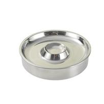 Stainless Steel Seafood Sushi Tray Round Dumpling Plate Appetizer Serving Platter  Food Serving Glossy Style gray