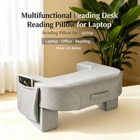 Memory Foam Lap Desk Pillow, Soft Reading Desk With Handle For Adult Bed Work Study beige