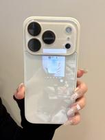 Prabangus saldainių spalvos grūdinto stiklo kameros apsauginis dėklas 17 16 15 14 13 12 Pro Max telefonams, smūgiams atsparus buferis, kietas galinis dangtelis For iPhone 17Pro rožinė