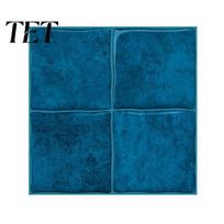 Waterproof Kitchen Wall Stickers Self-Adhesive Mosaic for Bathroom, Removable Wallpaper, Adhesive Decorative Tiles Walls 3D Peel And Stick Tile Decals 10 pcs mėlyna