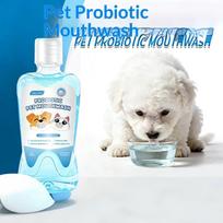 Pet Oral Clean Water Dog Cat Mouthwash Tartar Remover Breath Freshener Dog Teeth Cleaning Dental Care Supplies one size gray