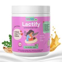 Lactify Žindymo baltymų milteliai pieno gamybai padidinti žindančioms mamoms 325 g Kesar skonio | Atsigavimas po gimdymo su 23 būtinomis vitaminų