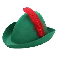 Green Medieval Costume Hat with Fabric-Look Finish for Halloween Cosplay Party Styling Stage Use and Photo Views