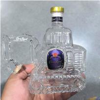 Excavator Shape Whiskey Decanter, Crystal Glass Liquor Bottle for Construction Enthusiasts gray