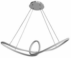 Šviestuvas lubų CristalRecord Lidias 93-350-60-180, LED, 2700 - 6500 °K, 1 x 60 W, balta sp. / nerūdijančiojo plieno sp.