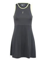 RS Sports - Women's Performance Dress - Mesh Rec (Deep Grey/Ace Yellow,M,St) - Sportinė suknelė - Pilka