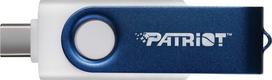 Patriot Memory Xporter X550 USB flash drive 128GB USB Type-A / USB Type-C 3.2 Gen 1 (3.1 Gen 1) Blue, White