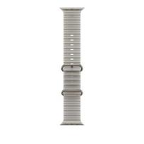 APPLE 49mm Translucent Gray Ocean Band - Natural Titanium Finish