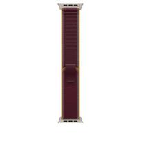 APPLE 49mm Burgundy Trail Loop - S/M - Natural Titanium Finish