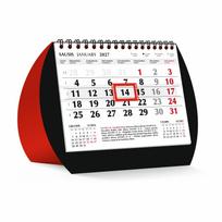 Trikampis stalo kalendorius RED DUO 2027