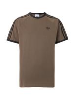 ADIDAS ORIGINALS Marškinėliai '3-Stripes' šokolado spalva / juoda