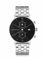 Kapten & Son Analoginis (įprasto dizaino) laikrodis 'Chrono Silver Steel' juoda / sidabrinė