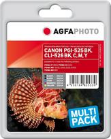 Tusz AgfaPhoto Tusz APCCLI526SETD / CLI-526 PGI- 525 (Black Cyan Magenta Yellow) | APCCLI526SETD | 4250164825339