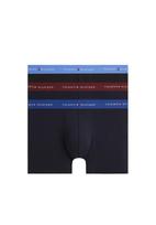 Tommy Hilfiger Underwear Boxer trumpikės 'Essentials' mėlyna / azuro spalva / tamsiai raudona / juoda