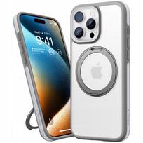 Dėklas Apple iPhone 16 Pro Max su MagSafe ir 360° sukamu žiedu, pilkas