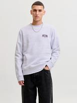 JACK & JONES Megztinis be užsegimo 'JJAERO' tamsiai mėlyna / granatų spalva / margai balta