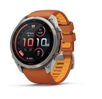 „Garmin fenix 9 Pro“ išmanusis laikrodis, „inReach“, 51 mm, titano korpusas su „Autumn Orange“ / „Spark Orange“ spalvos silikonine apyranke