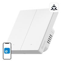 Išmanusis sieninis jungiklis Sonoff M5-86 Matter WiFi, 2 kanalų, 86 × 86 × 41,5 mm