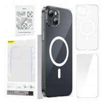 Baseus magnetinis dėklas iPhone 13, skaidrus, su grūdintu stiklu
