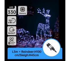Aigostar-LED Lauko dekoracija LED/3,6W/31/230V 6500K 90/45cm IP44 briedis su rogėmis