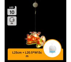 Aigostar - LED kalėdinė dekoracija LED/3xAAA Kalėdinis lėktuvas 17cm