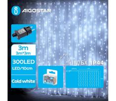 Aigostar - LED Lauko Kalėdinė girlianda 300xLED/8 funkcijos 6x3m IP44 šalta balta