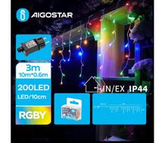 Aigostar - LED lauko kalėdinė girlianda 200xLED/8 funkcijų 13x0,6m IP44 daugiaspalvė