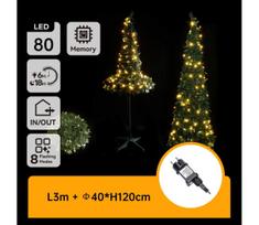 Aigostar - LED lauko kalėdinis medis 80 LED/230 V 1,2 m IP44 žalia, šiltai balta