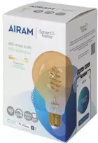„Airam SmartHome Globe 95“ išmanioji lemputė, E27, gintaro spalvos, 350 lm, 1800–3000 K, „Wi-Fi“