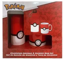 Pokemon puodelis + bidonas PK00022 baltas ir raudonas