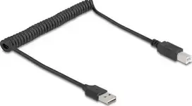 "Delock Spiralkabel EASY-USB 2.0 Typ-A Stecker zu USB Typ-B"