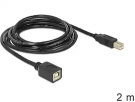 „USB prailginimo laidas – USB tipo B (moteriškas) į USB tipo B (vyriškas) – 2 m“
