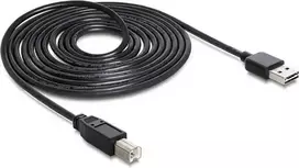„Delock kabelis EASY-USB 2.0 A tipo kištukas > USB 2.0 B tipo kištukas, 3 m, juodos spalvos“