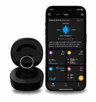 „RingConn Smart Ring Gen2 moterims ir vyrams – nešiojamas miego ir fizinio aktyvumo stebėjimo įrenginys – širdies ritmo matavimas – „Future Silver“ spalvos, 12 dydžio“