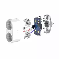 Podwójne inteligentne gniazdko WiFi Gosund SP211, 2 sztuki 3500W (dwupak) Tuya