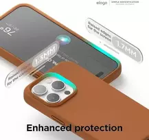 "Soft Silicone Case iPhone 15 Pro Max" Brown