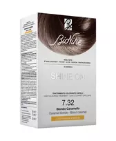 BioNike, Shine On, Permanent Hair Dye, 7.32 Caramel Blonde, 145 ml