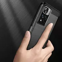 „Carbon Case Xiaomi Poco X4 NFC 5G“ juodos spalvos