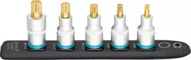 Hazet SmartRail 1/2 socket set, multi-tooth, 5 pieces (black, M6 - M14