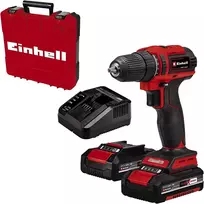 „Einhell“ akumuliatorinis gręžtuvas TE-CD 18/40 Li BL (raudonas/juodas, 2 Li-Ion akumuliatoriai)