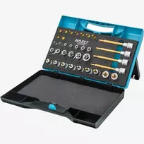 Hazet tool set TORX 1557/35, 35 pieces, socket wrench (1/4 + 1/2)