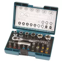 Makita ratchet and bit set, 21 pieces