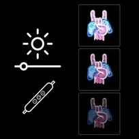 SNL109MT Style Neon Lights Hand With Gamepad