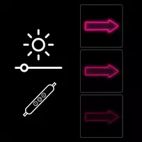 SNL107PK Style Neon Lights Arrow pink